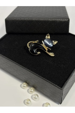 Ollıshop Broş Kedi 259551549 Siyah