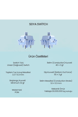 Aula Leobog Seiya Lineer Mekanik Switch 100 Adet