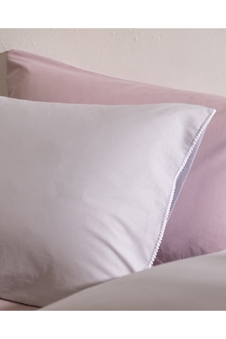 Madame Coco Marion %100 Pamuk 2'li Yastık Kılıfı - Gri/beyaz 8684427287545 Çok Renkli