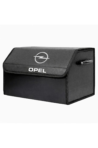 Opel Marka Logolu Oto Bagaj Organizer Çanta Oto Bagaj Çantası 2 Bölmeli Suni Deri 48 Cm X 31 Cm X 29 Cm