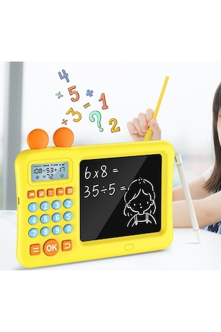 Novahub Suntek Matematik Öğretimi Hesap Makinesi Çocuklar İçin Sarı Renkli Eğitim Ürünü
