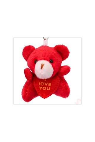 Pelüş Ayıcık Anahtarlık Love You, 5 Cm X 5 Cm - Kırmızı