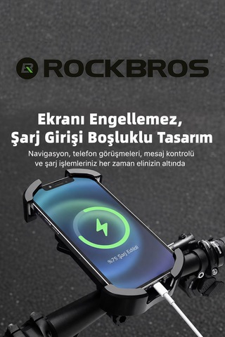 Motosiklet Bisiklet Scooter Telefon Tutucu Siyah