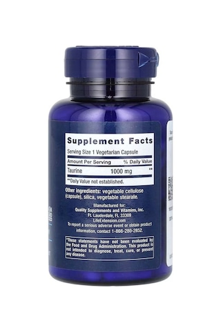 Taurine 1000 Mg 90 Kapsül Vegetarian Capsules