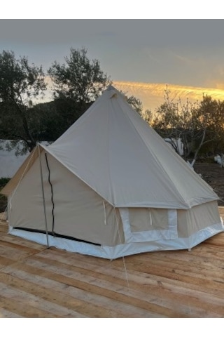 Çan Çadırı Kanvas Çadır 4 - Çaplı Krem