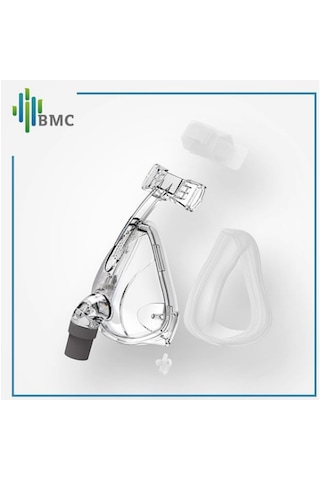 Bmc F2 Tam Yüz Full Face Cpap Maskesi M Beden-Hortum-Kafa Bandı