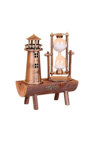 Hediyelik Kum Saati Retro Dekoratif Deniz Feneri Kum Saati 21705497