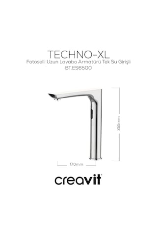 Creavit Fotoselli Uzun Lavabo Armatürü Tek Su Girişli Bt.es6500