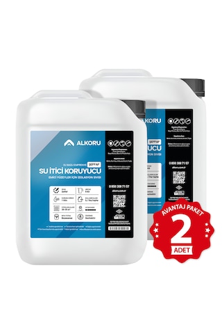 Alkoru 2 Adet 5 Kg Şeffaf Emici Yüzeyler İçin Su İtici Ve Koruyucu Malzeme Avantaj Paket