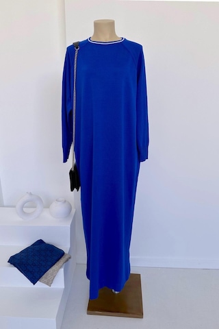 Reglan Merserize Elbise - Saks Mavi Saks