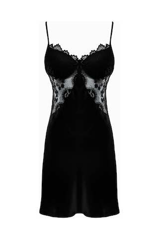Pierre Cardin 6lı Dantelli Sabahlık Çeyiz Seti Siyah