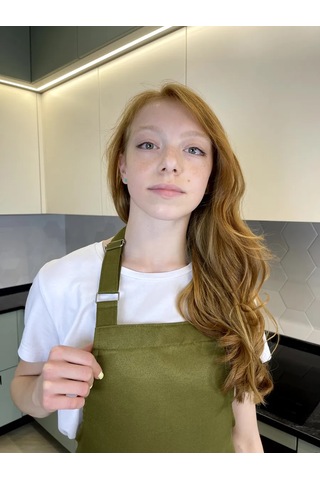 Levına Su Geçirmez Sanatçı Yaka Önlüğü Florist 149060364 Khaki