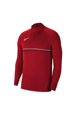 Nike Dri Fit Academy Half Zip Erkek Kırmızı Dik Yaka Sweatshirt Kırmızı