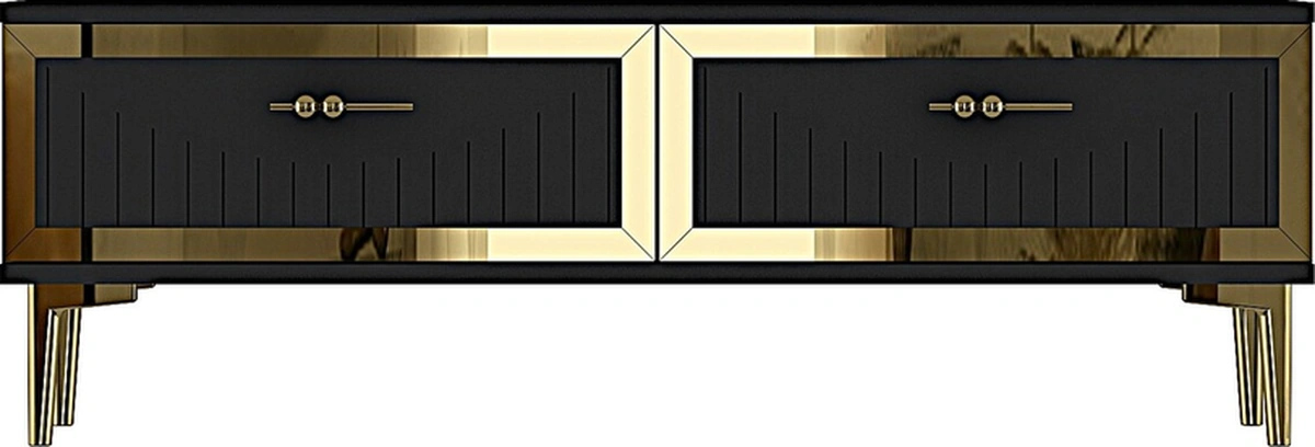 Tsa1204ag - Tunatv120 Tv Stand, Tv Sehpası Antrasit-gold 120cm Antrasit