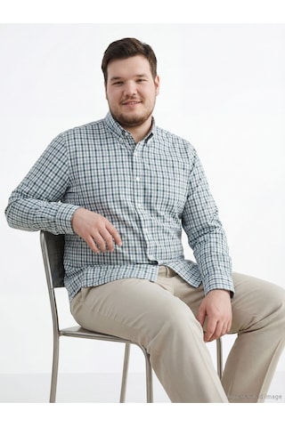 Lcwaıkıkı Classic Yeşil Regular Fit Ekose Gabardin Erkek Gömlek