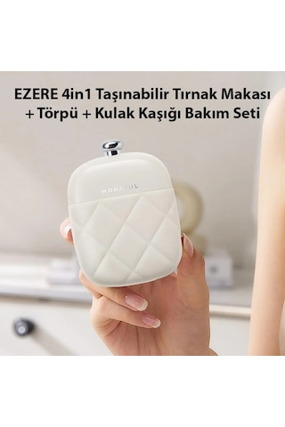 4in1 Taşınabilir Tırnak Makası + Törpü + Kulak Kaşığı Bakım Seti Krem Mh-hs1843890702