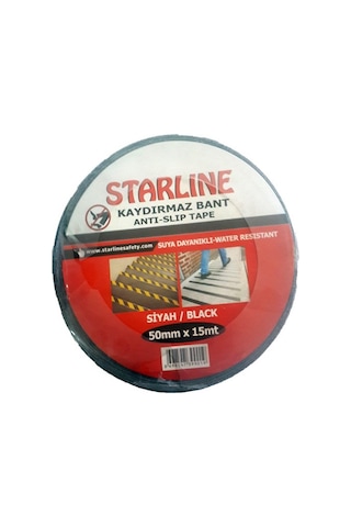Kaydırmaz Bant 50 Mm 15 Metre Siyah Renk Yüksek Tutuş Starline Marka Suya Dayanıklı