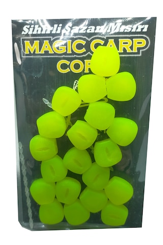12 Mm Fluo Yüzen Silikon Yeşil Mısır Yapay Yem 20 Adet