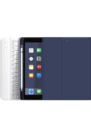 Apple Uyumlu iPad 10. Nesil 10.9 İnç 2022 Bluetooth Klavyeli Kılıf Kalem Bölmeli Türkçe Klavye Kılıf