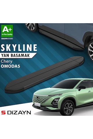 S-dizayn Chery Omoda5 Skyline Siyah Yan Basamak 183 Cm 2022 Üzeri A+ Kalite