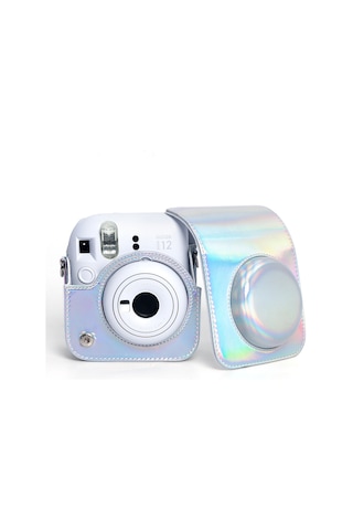 Fujifilm Instax Mini 12 Fotoğraf Makinesi + 10'lu Film + Parlak Kılıf Seti Beyaz