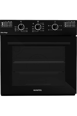 Kumtel B66-SF2 MT Italian Design 52 L Cam Ankastre Fırın Siyah
