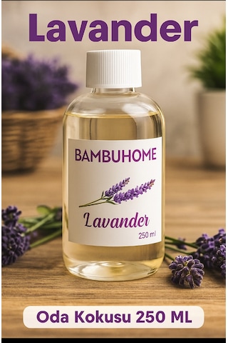 Bambuhome Dıffuser Çubuklu Kokular İçin Yedek Lavanta 250 Ml Lavanta