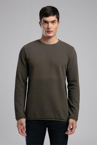 Lee Cooper Ben Erkek O Yaka Sweatshirt Haki-21036 Haki