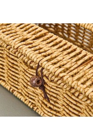Mien Rattan Dikdörtgen Peçetelik - Açık Kahverengi Açık Kahverengi