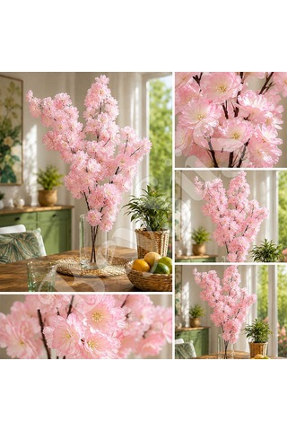 Yapay Çiçek Bahar Dalı 90 Cm Pembe