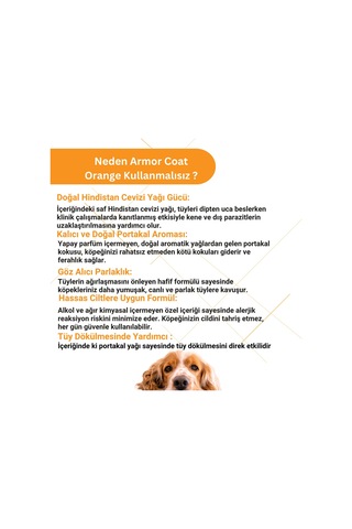 Armor Coat Köpek Bakım Spreyi Portakal Kokulu 75 ML