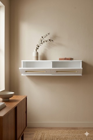 Da1220bg Rany Dresuar , Antre Hol Rafı Beyaz-gold 120cm
