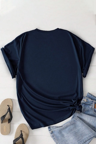 Unisex Hearts Baskılı Tasarım Tshirt Lacivert