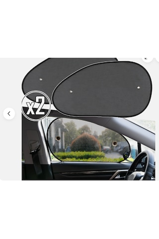 Araç Arka Yan Cam Güneşlik Vantuzlu Oto Perde Seti Araç Perdesi