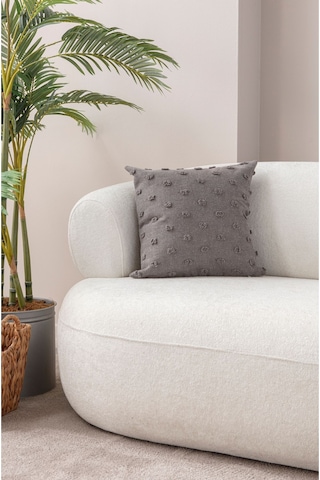 Swita Home Dekoratif Puantiye Keten Kumaşlı Kırlent Kılıfı 43x43 Gri
