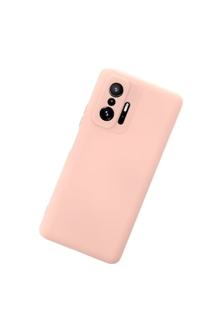 Xiaomi Mi 11t Pro Ile Uyumlu Kılıf Nano Içi Kadife Pudra Renk Kamera Korumalı Silikon Kapak Pembe