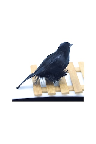 Dofolink Halloween Korku Atmosferi Oluşturucu Canlı Tasarımlı Sahte Karga Dekorasyon Seti - Köpük Ve Tüy Malzeme - 6 Adet Düz Kafa Modeli