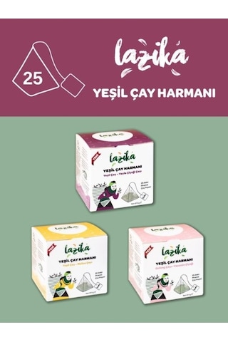 3'lü Set Yeşil Harman Yayla-melisa-oolong 3 37,5 G -25'li Pla Piramit Poşet, Doğal İçerikli Kaynağı