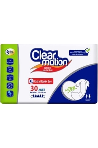 Clearmotion Yetişkin Hasta Bezi Bel Bantlı Extra Large 120 Adet XL