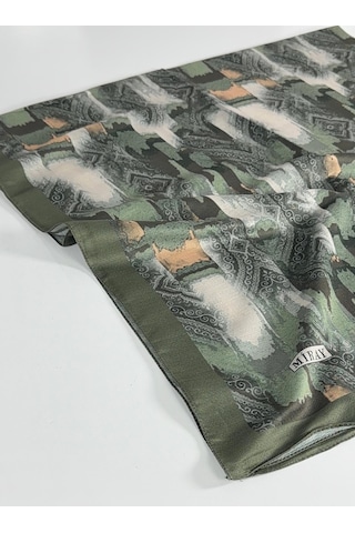 Miray Nevada Büyük Boy Organik Pamuk Eşarp - 120 X 120 - 06451 Yeşil