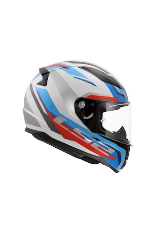 Ls2 Rapıd 2 Hyper Beyaz-mavi-kırmızı Kapalı Kask