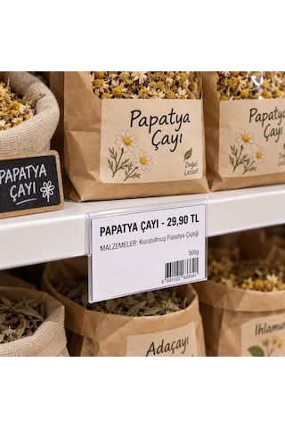 Cep Tipi Yapışkanlı Şeffaf Etiketlik 8x5cm U Tipi 50li Paket 50 Adet