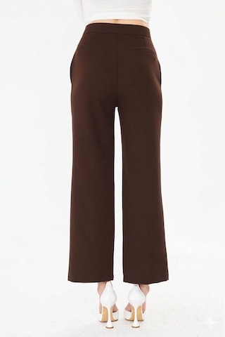 Sortie Collection Yüksek Bel Bol Paça Pantolon Kahverengi