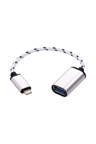 Maiyame Otg Fişi Usb2.0 Adaptörü Veri İletim Hattı İos16 Altı İçin Uygundur Gümüş