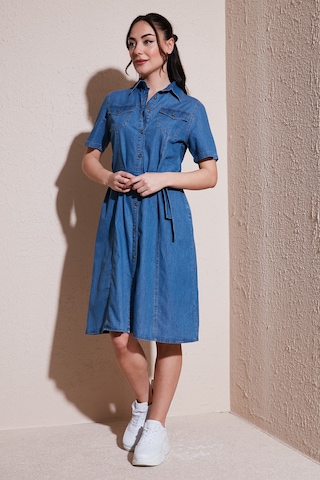 Fashion Friends Bayan Elbise 25y0108k1 Mavi Mavi