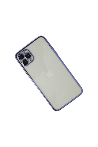 iPhone Uyumlu11 Pro Max Kılıf Razer Lensli Silikon - Mor