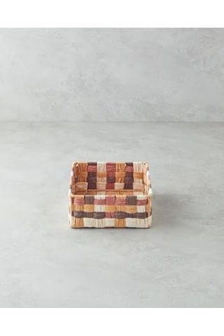 Square Kağıt Ip Sepet Kahve Genel