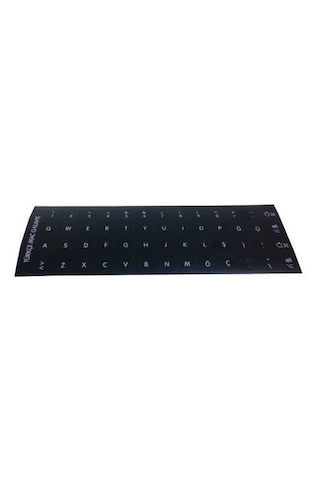 Apple Uyumlu MacBook Q Siyah Türkçe Klavye Etiketi Sticker