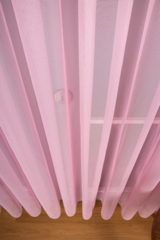 Şeker Pembe Grek Tül Perde Petek Zemin