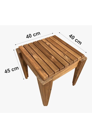 Teak Ahşap Tabure Suya Dayanıklı
